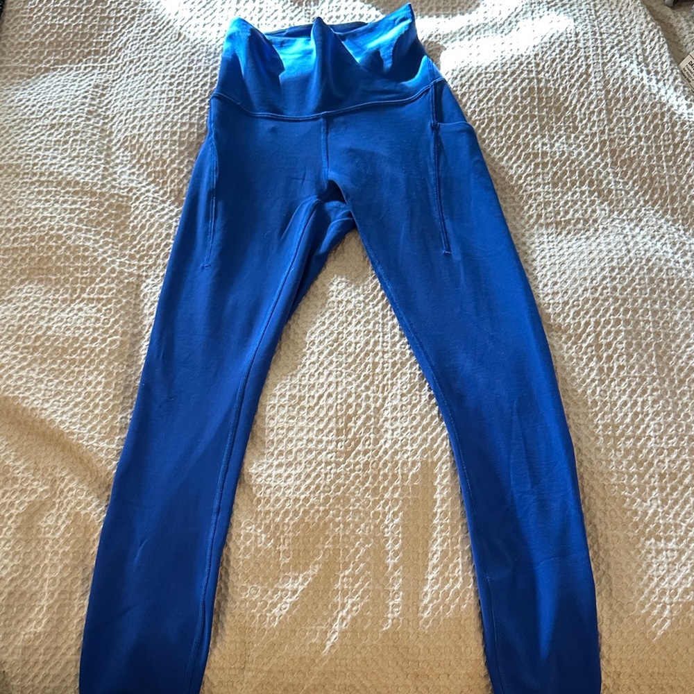Lululemon Athletica Vibrant Blue Wunder-Train 25” Leggings